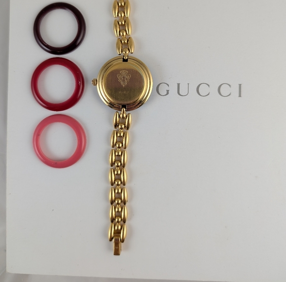 AUTHENTIC GUCCI 11/12.2 BEZEL RICE LINK WATCH/EXCELLENT CONDITION - Picture 6 of 6